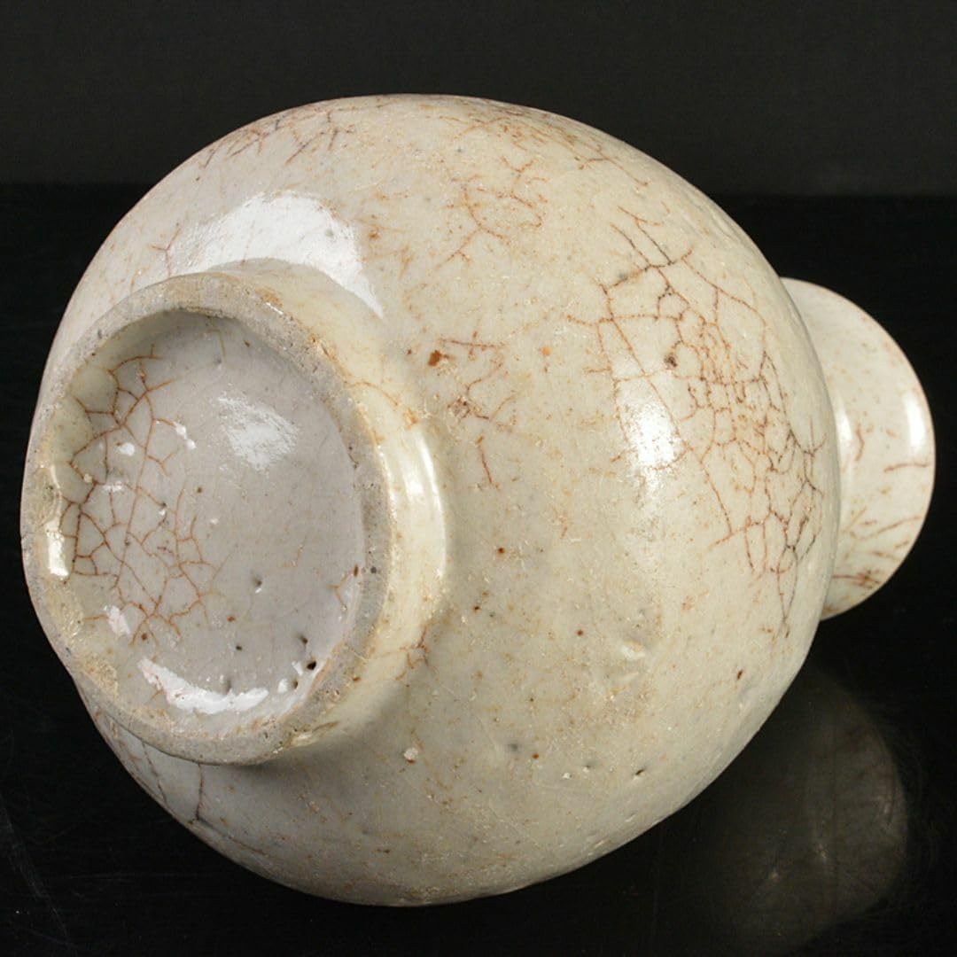 朝鮮美術 李朝 高麗白磁 徳利 金継ぎ直しあり 時代箱 M R7479 李